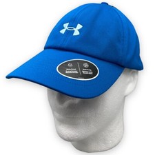 Under Armour UA Womens Blue Logo Hat Cap StrapBack Running Gym Wicking New Tags