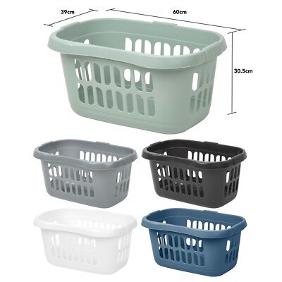Washing Basket Laundry Plastic 60L Hamper Hipster Clothes Storage