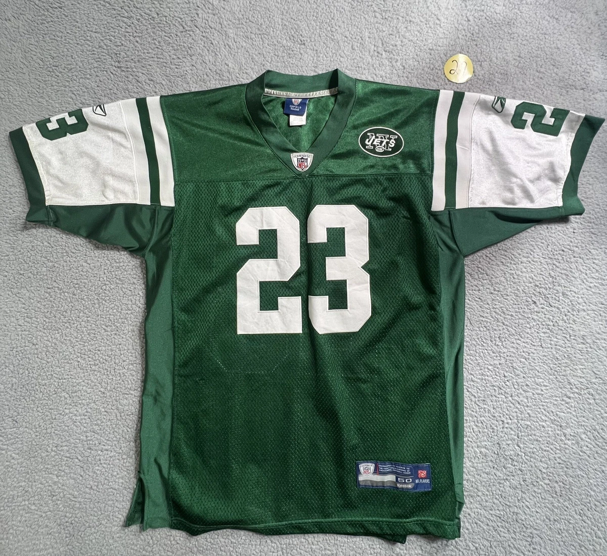 Shown Greene 23 New York Jets Reebok Stitched Jersey Sz 50 Used NFL Football