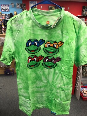 The Nick Box Green TMNT Tie Dye Shirt Teenage Mutant Ninja Turtles Size Small S