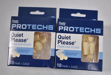 Lot of 20 Pairs Flents Ear Plugs w Case Beige Foam Hearing Protection Kit