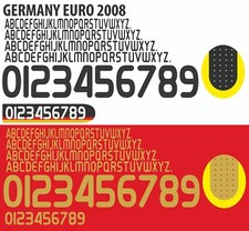 Juego de nombre y número para fútbol local/fuera nacional Alemania Euro 2008