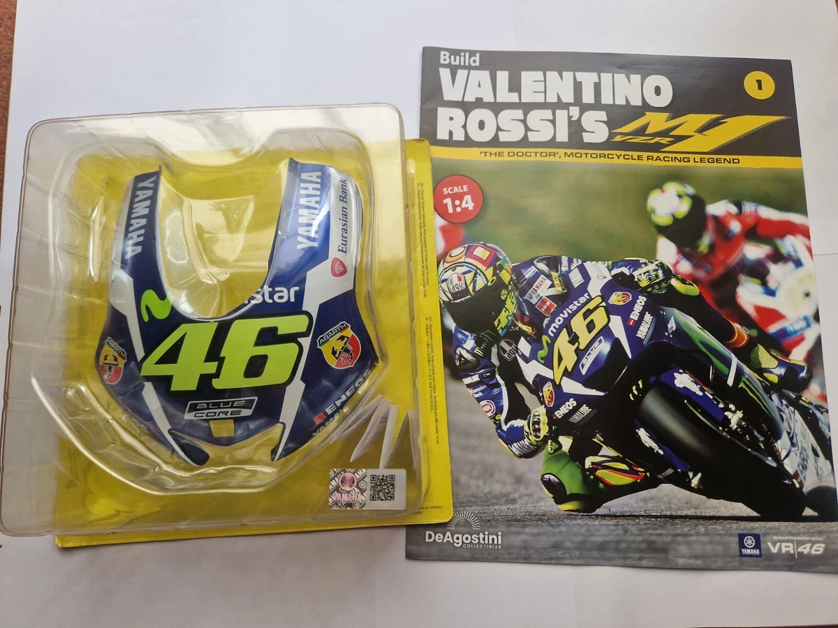 1/4 DEAGOSTINI BUILD THE YAMAHA YZR-M1 VALENTINO ROSSI BIKE PART ISSUE #1