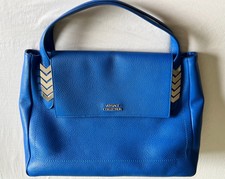 Versace Collection Blue Pebbled Leather Bag. Excellent / Pristine Condition