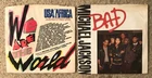 Lot of 2 Michael Jackson 45 RPM Vinyl Records   "We Are the World" & "Bad"