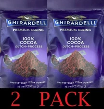 GHIRARDELLI Premium Baking DUTCH PROCESS 100% Unsweetened Cocoa Powder 8 oz 2 PK