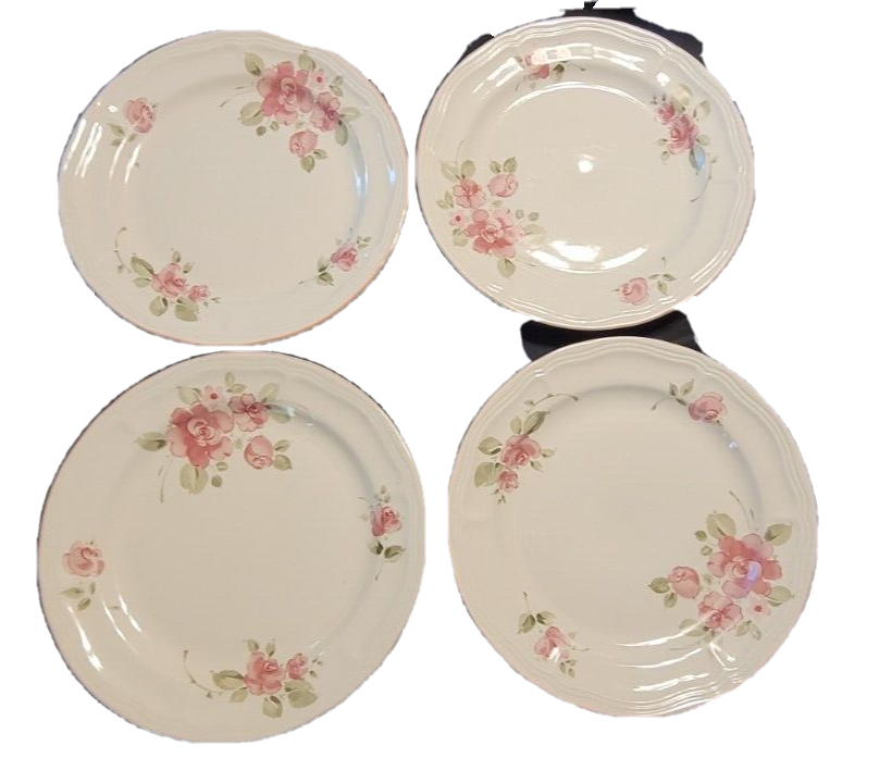 Gibson China Roseland Dinner Plates Set Of Pink Floral Roses