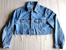 J. Galt Distressed Cropped Jean Jacket, Women's Size Small, EUC