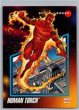 Human Torch/ 1992 Marvel Universe Series 3 (Impel) BASE Trading Card #58