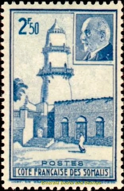 EBS French Somaliland 1941 - Vichy - Pétain - Djibouti Mosque - SO 191-192 MNH** - Image 3 of 3