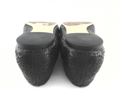 SALVATORE FERRAGAMO Varina Bow Ballet Flats Black Laser Cut US 7 EU 38 $595 - Picture 10 of 11