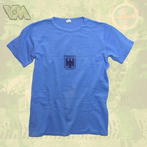 ORIGINAL BW BUNDESWEHR T-SHIRT SPORTHEMD SPORT BLAU NATO ANGELN GOTCHA OUTDOOR ,