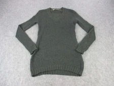 Maison Olga Sweater Womens 00 Green Mohair Blend V Neck Chunky Sweatshirt