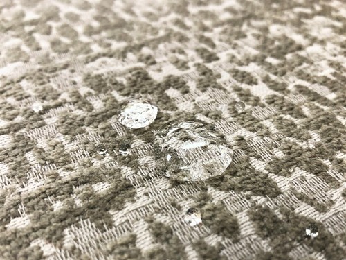 Water & Stain Resistant Textured Abstract Taupe Chenille Upholstery Fabric - Foto 3 di 4
