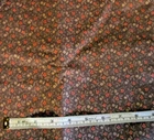 Brown and Orange/Brown Floral Print Fabric - 110cm x 100cm