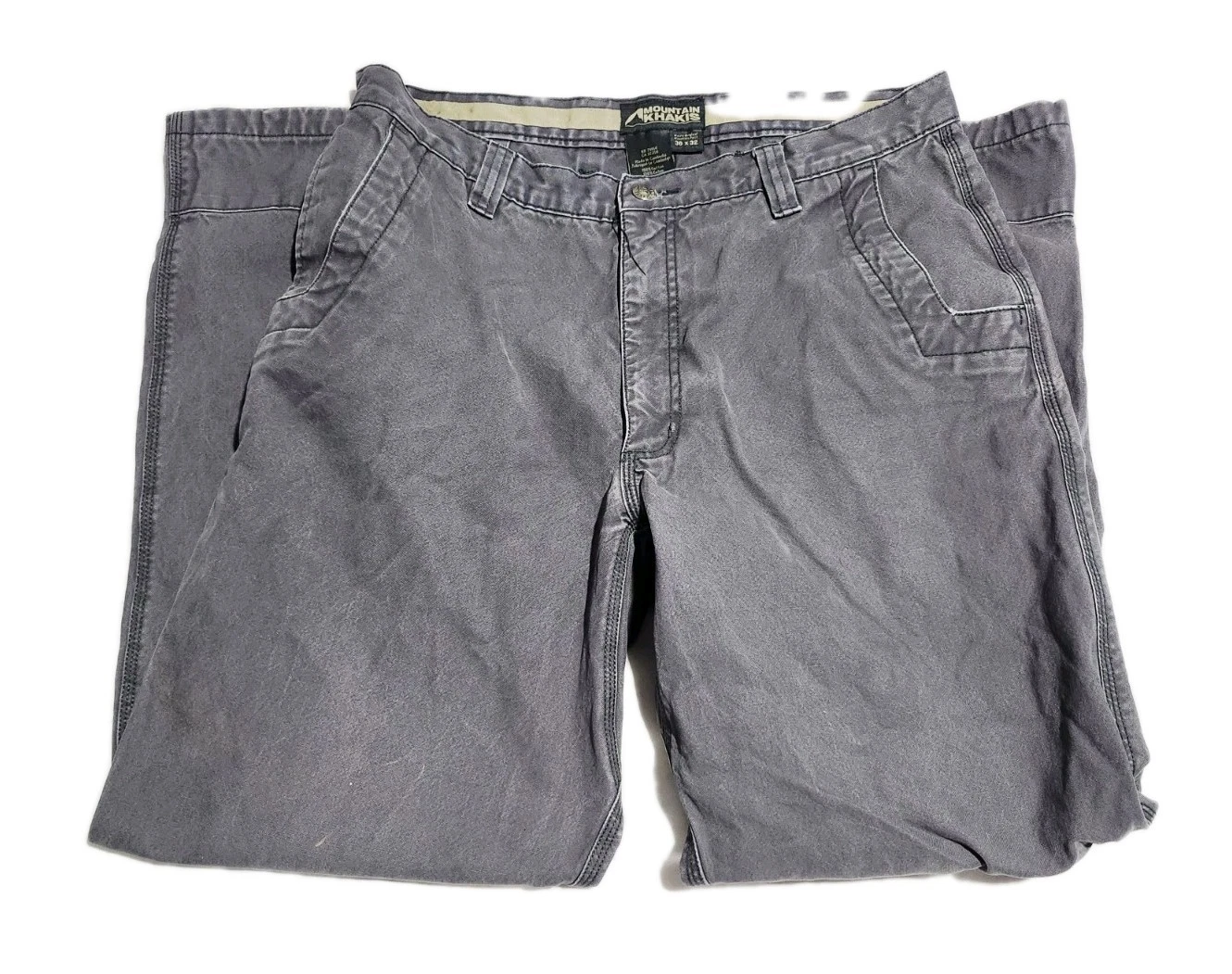 Mountain Khakis Pants Mens 36X32 Lightweight Hiking Outdoors Gray Cargo Pockets
