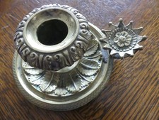 Antiker Kerzenleuchter Bronze um 1900 &ndash; Historismus &ndash; floral verziert