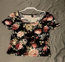 Women's Multicolor Floral Blouse By SHEIN In Size Large New With No Tags