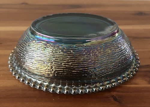 Vintage Indiana Glas blau irisierend Karneval Henne auf Nest NEUWERTIG! - Bild 13 von 17