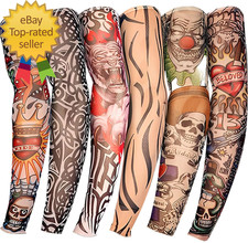 Tattoo Sleeves for Men 6Pcs Arm Sleeves Fake Tattoos Sleeves to Cover Arms Sun