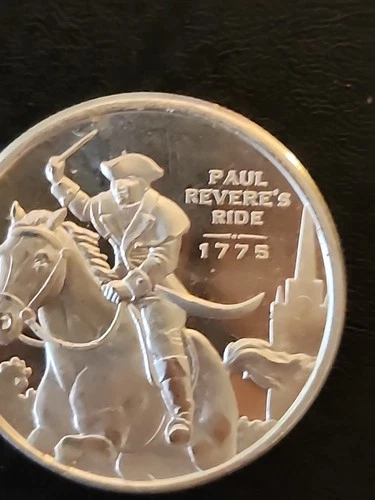 1/2oz .999 Fine Silver Paul Revere's Ride Round, Half-Ounce, Independent Living
