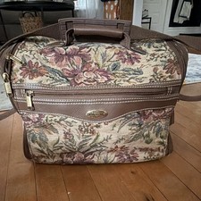 Jaguar Floral Tapestry Travel Accessory Bag w/ Adjustable Strap