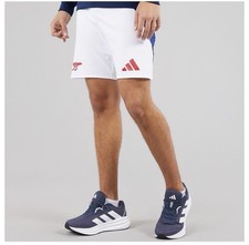 Image of Adidas Mens AFC Arsenal FC 24/25 Authentic Home Shorts White/ Victory Blue. L