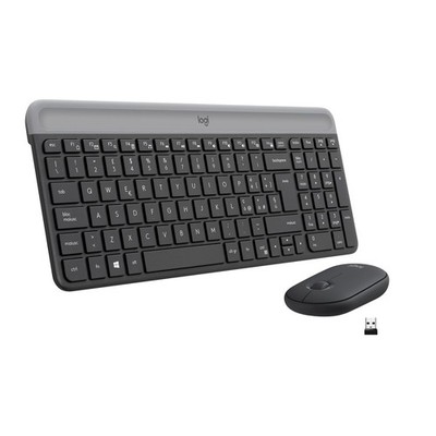 Logitech MK470 Kit Maus Und Tastatur Wireless Für Windows, USB 2.4 Empfänger