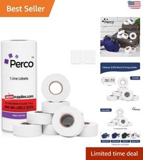 Professional 1 Line White Labels - 8 Rolls with Strong Adhesive for Pricing