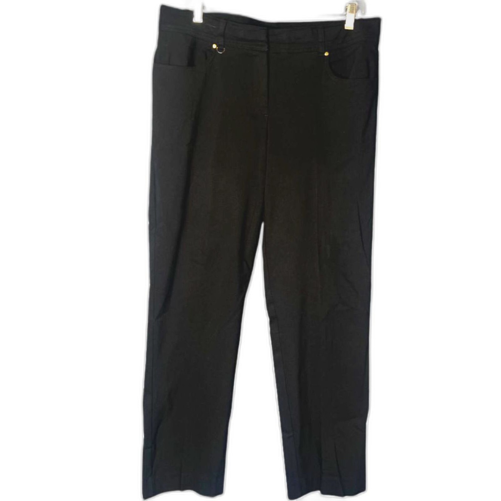 JM Collection Basic Black Straight Leg Dress Pant… - image 1