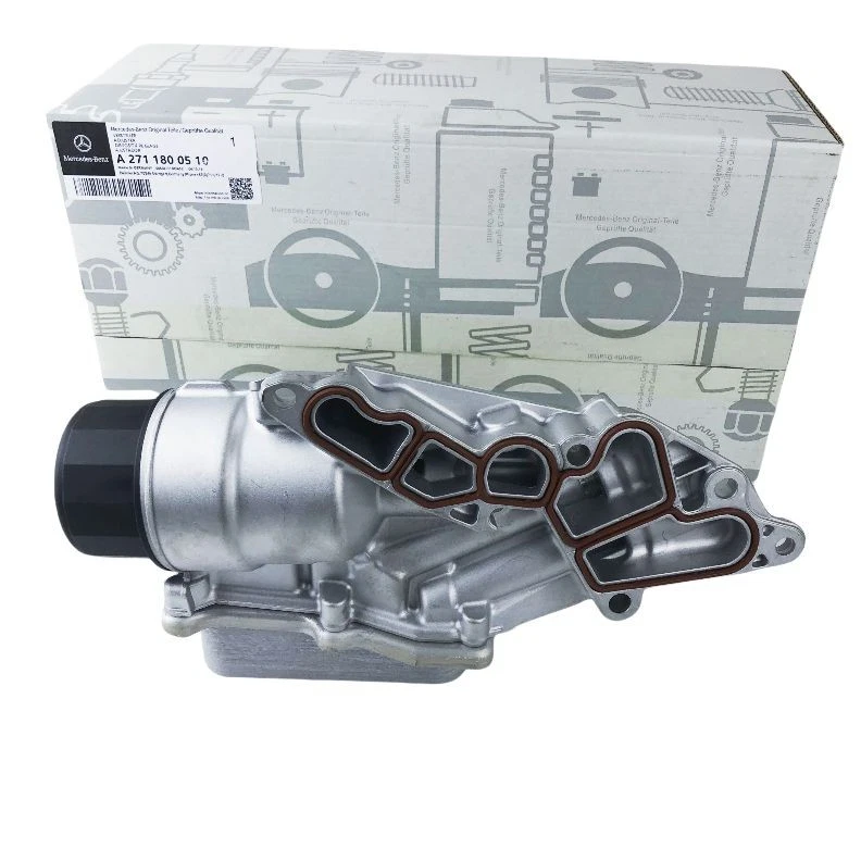 NEW Oil Filter Housing With Cooler 2721800510 For Mercedes Benz 272 180 0510 Foto 3 de 4