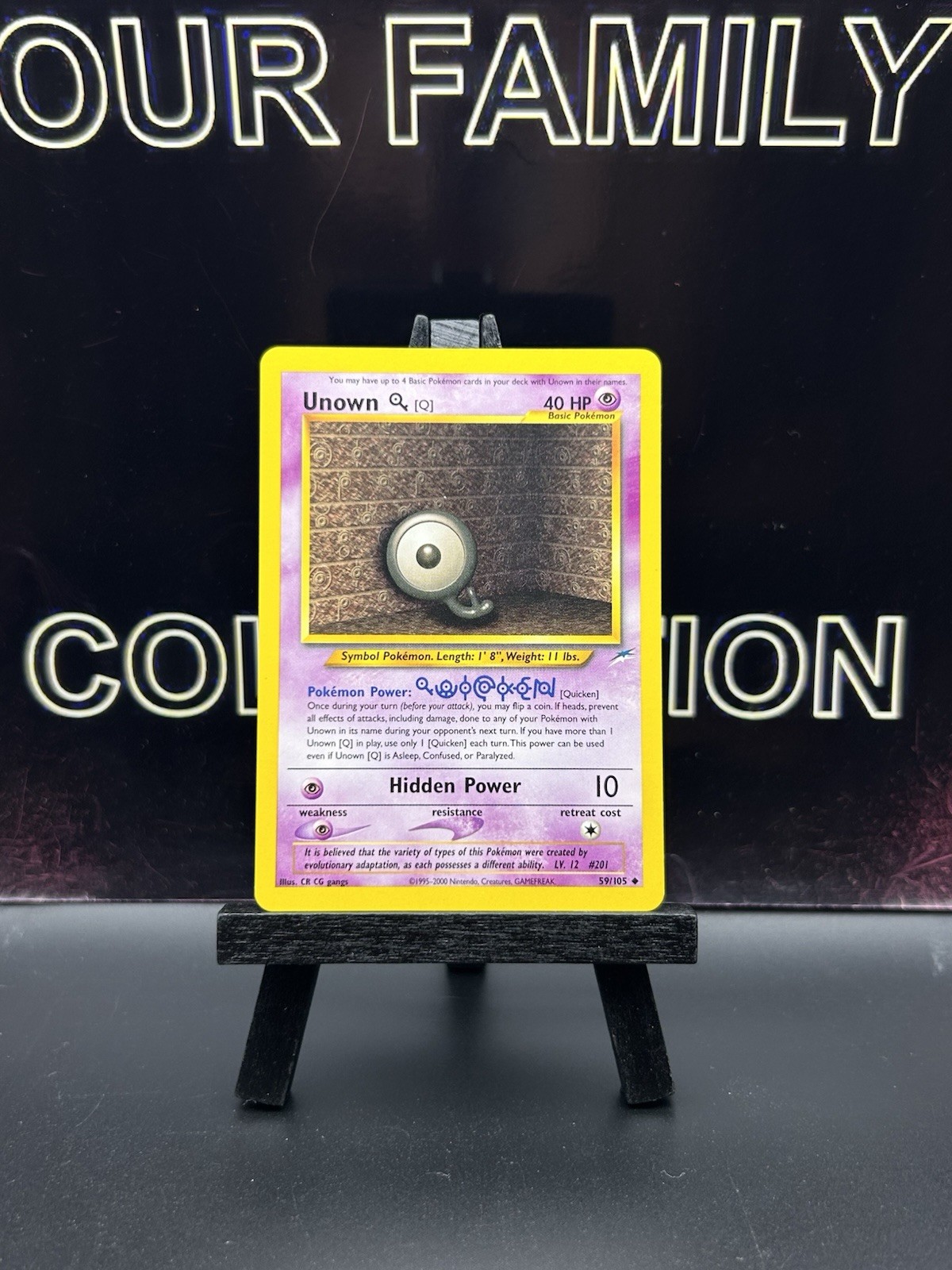 Unown Q - 59/105 Neo Destiny Pokemon Card 