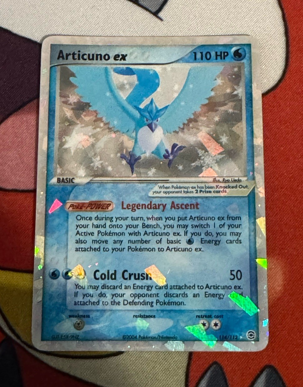 Articuno Ex 114/112 Pokemon FireRed & LeafGreen Cracked Ice Holo Near Mint - Nm-