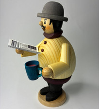 Rauchmann Max Zeitungsleser, Räuchermann Kuhnert 33163, Neu 2025 Echt Erzgebirge