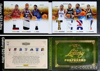 2012 Panini Preferred Lottery Derrick Rose Westbrook Mayo Beasley 7 Patch #01/20