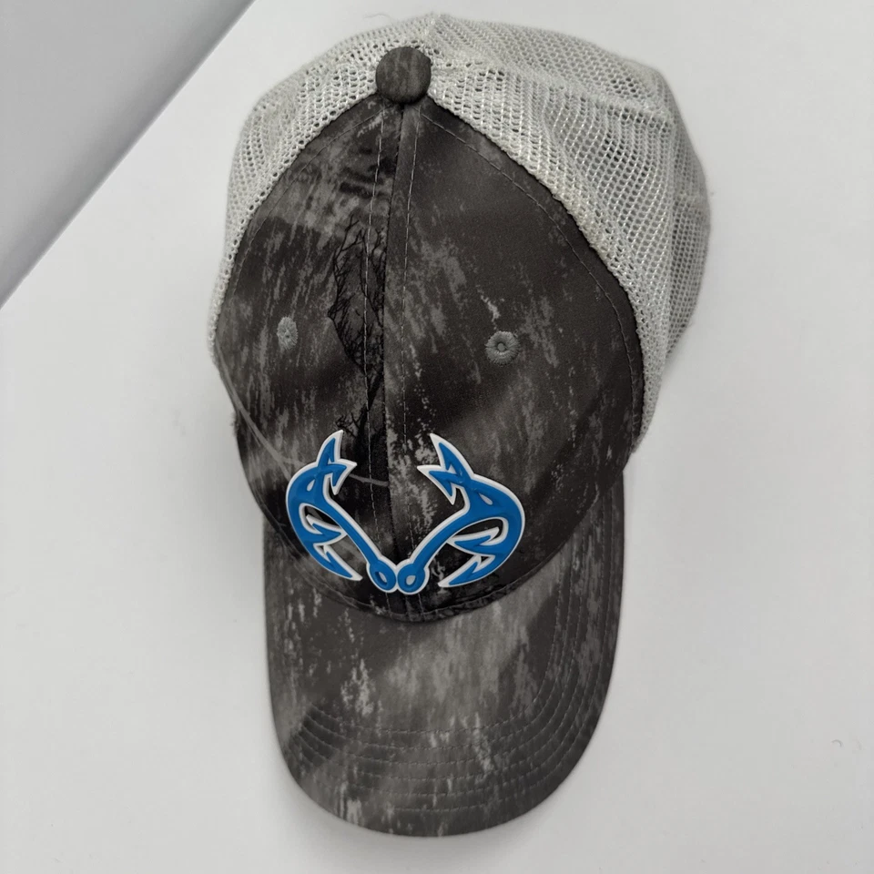 Realtree Fishing Camo Trucker Hat – Gray/White Snapback with Antler Logo - Image 3 of 4