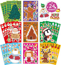 24PCS Christmas Stickers for Kids Christmas Stocking Stuffers, Winter Decor