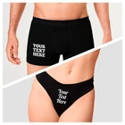 Personalised Underwear Custom Text Boxers or Knickers Funny Gift