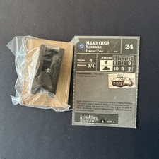  Axis  Allies Miniatures CONTESTED SKIES M4A3 105 Sherman with card 22/45 