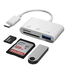 USB C SD Card Reader for iPhone Android Macbook Micro SD to Type C OTG Adapter