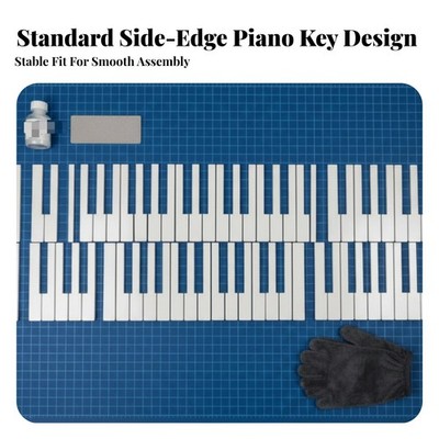 52 Stück Klavier Tasten Tops stellt Keyboard Aussehen wieder her Klavier Keytop Set