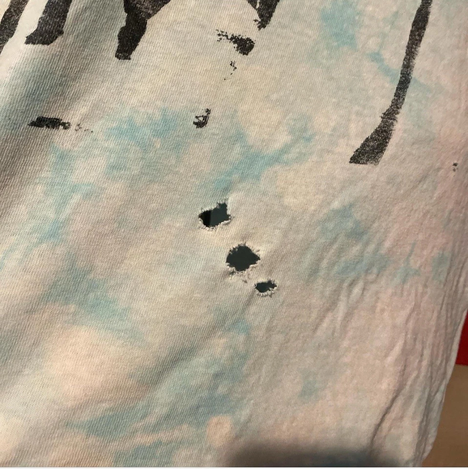 Vintage 90's John Lennon Tie Dye T Shirt sz XL Thrashed The Beatles - Image 4 of 4