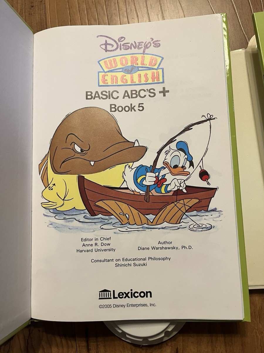 Disney's World Of English 5 Collectible Learning Books & Cds RARE