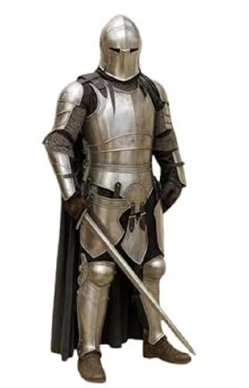Medieval Full Body Knight Armor Suit Handcrafted 18g Steel LARP Cosplay ...
