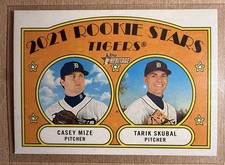 CASEY MIZE TARIK SKUBAL ROOKIE STARS 2021 TOPPS HERITAGE #253 RC 