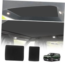 Foldable Roof Sunshade Compatible with 2022-2025 Rivian R1S Front Rear Black
