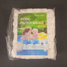 AQUASTRONG Pool Filter Balls for Sand Filters, 3.1 lbs bls, White 