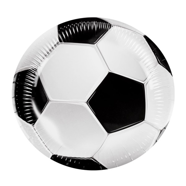 Boland 62520 - Party-Teller FußBall, 10 StüCk, GrößE 23 Cm, Umweltfreundliches P-image