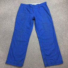 VINTAGE French Trousers Adult 36x29 Blue Workwear Chore Canvas Utility Mens