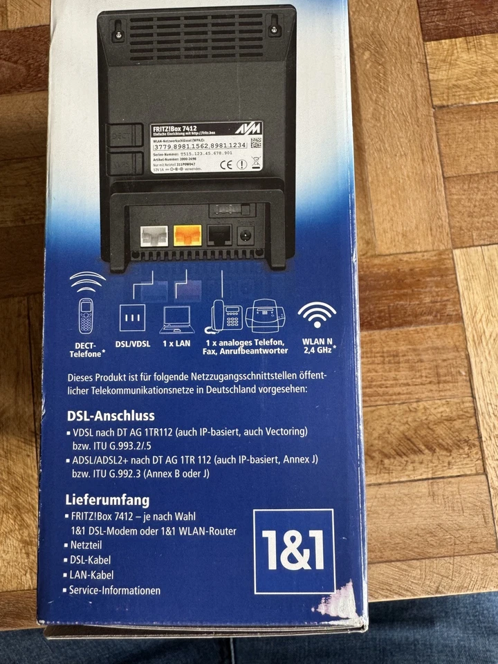 FRITZ!Box 7412 1&1 DSL-Modem/WLAN-Router - Bild 3 von 4